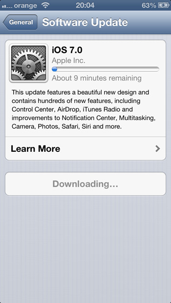 iOS 7 Software Update - iPhone 5